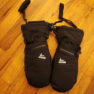 KOMBI Men's Sanctum Mittens Gun Metal Black Size L New Without Tags